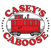 Great Food “Up The Hill” caseys caboose logo