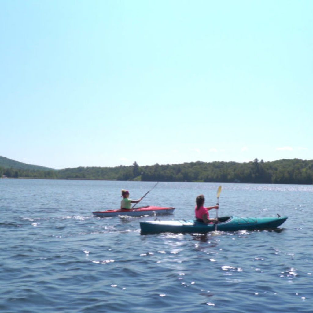 Kayaking outdoors on the Chittenden Reservoir