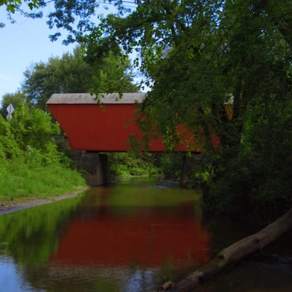 red covered bridge