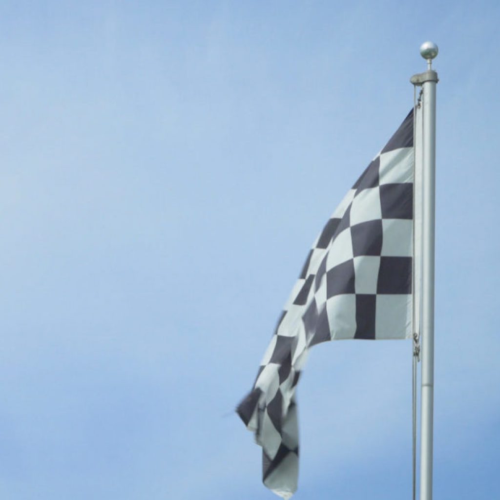 black and white checkered flag
